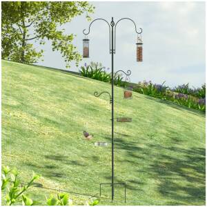 Lintujen ruokintapiste jalustalla 208 cm Ruoka/vesi