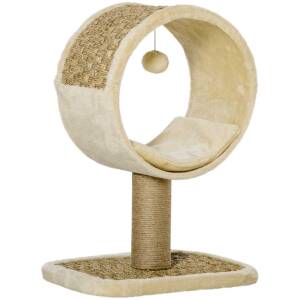 Kissansänky Runko leikkipallolla 40 x 30 x 56 cm Khaki - vaaleanruskea