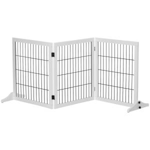 Turvaportti - Koiran esteportti 185 x 36 x 71 cm Puu Valkoinen