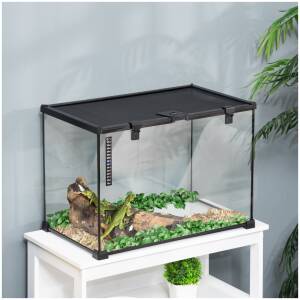 Lasihäkki / Kasvatuslaatikko matelijoille, Hämähäkkieläimille lämpömittarilla 50 x 30 x 35 cm Terraario