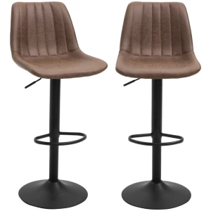 Baarijakkarat x2 Setti, Korkeussäädettävä, Ruskea - Musta, K. 59 - 80 cm