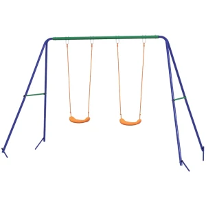 Kiikkukehikko 2 keinutuolia Metallirunko 2,7 x 1,6 x 1,8 m