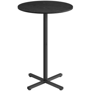 Pyöreä Baaripöytä, Metallirunko, Musta, 60 x 60 x 105 cm