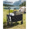 Taitettava puutarhavaunu – 150 kg kapasiteetti, musta