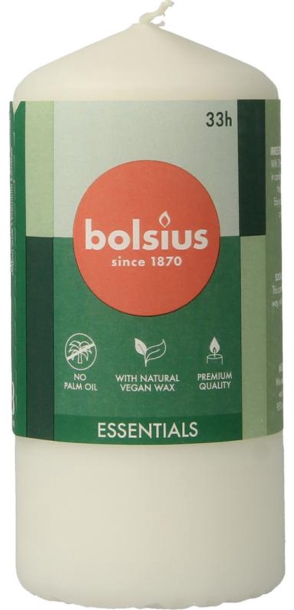 Bolsius - Stompkaars - Essentials - 120/58 - 1 Stuk - Cloudy White