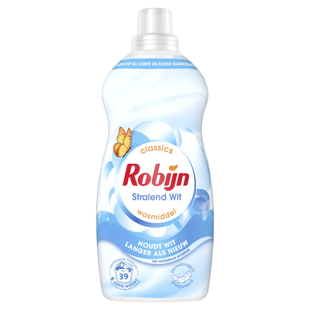 Robijn Klein & Krachtig Wasmiddel Stralend Wit 39 Wasbeurten 1,19 liter