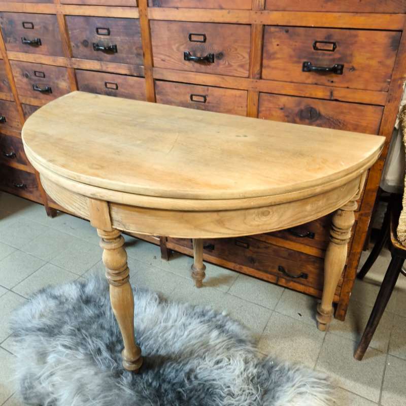 Brocante halve maan tafeltje uitklapbaar