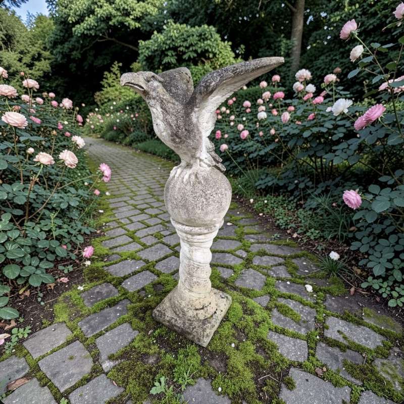 Adelaar op bol/antiek en pilaar