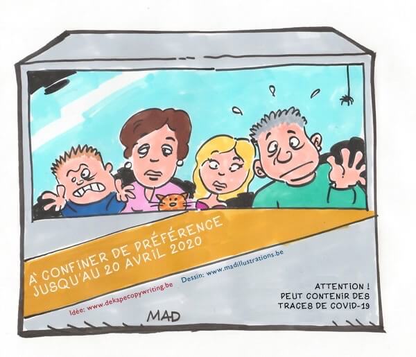 Cartoon avec Denis Mayeur sur le confinement pendant la crise du coronavirus