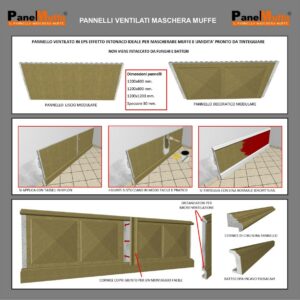 Risolvere il problema dell'umidità di risalita è molto facile e pratico con i pannelli ventilati in EPS ad effetto intonaco PANELMUFFA