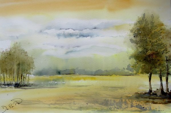 Aquarelle paysage Plénitude