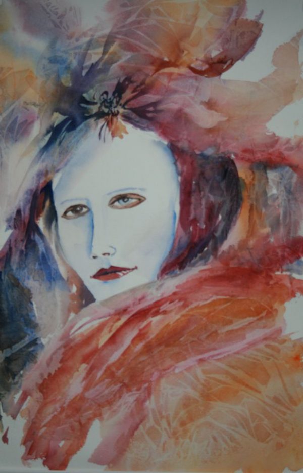 Aquarelle portrait carnaval venise