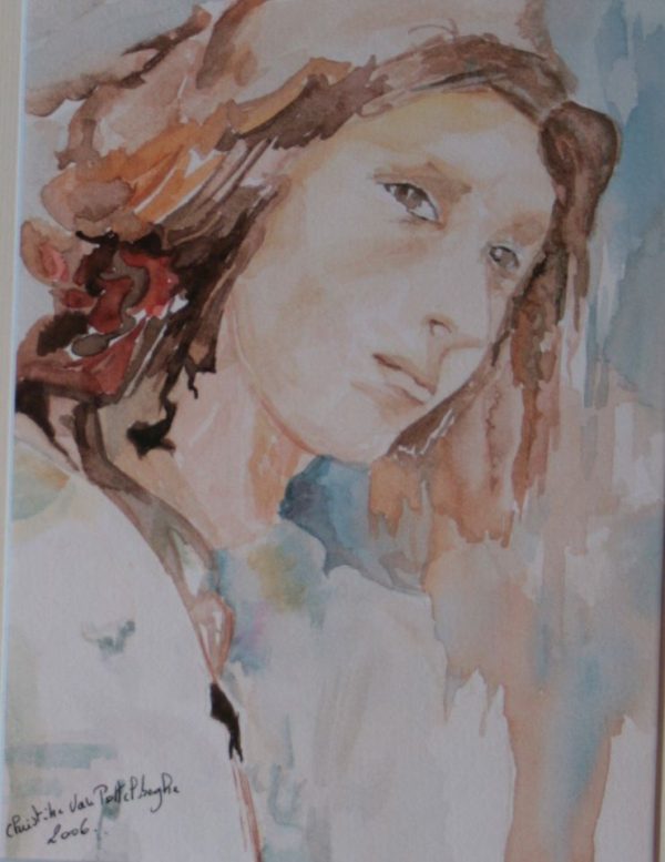 Peinture portrait femme