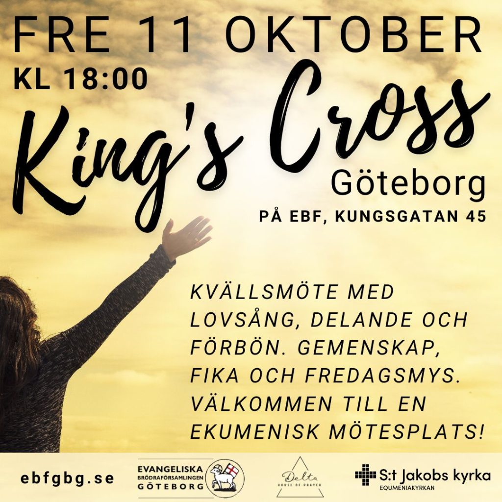 King's Cross lovsångskväll 11 oktober kl 18 på EBF Göteborg