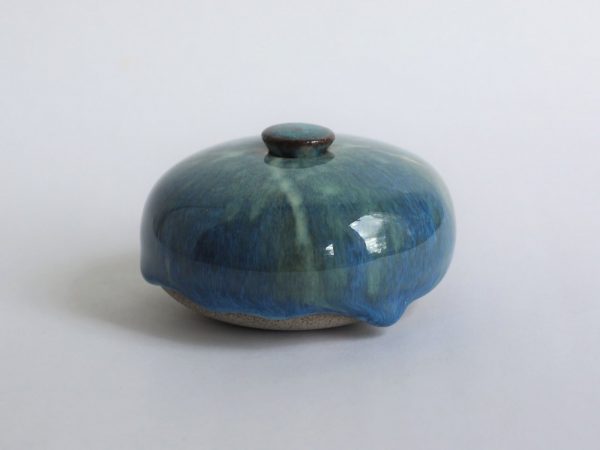 Blauwige Keramische Mini Urn Aardewerk 4 b7 (2)