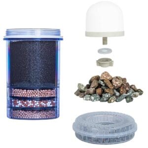 Filterset voor 1 jaar voor de Auqaline of Water Blessings 18. Deze is incl. pH Ring