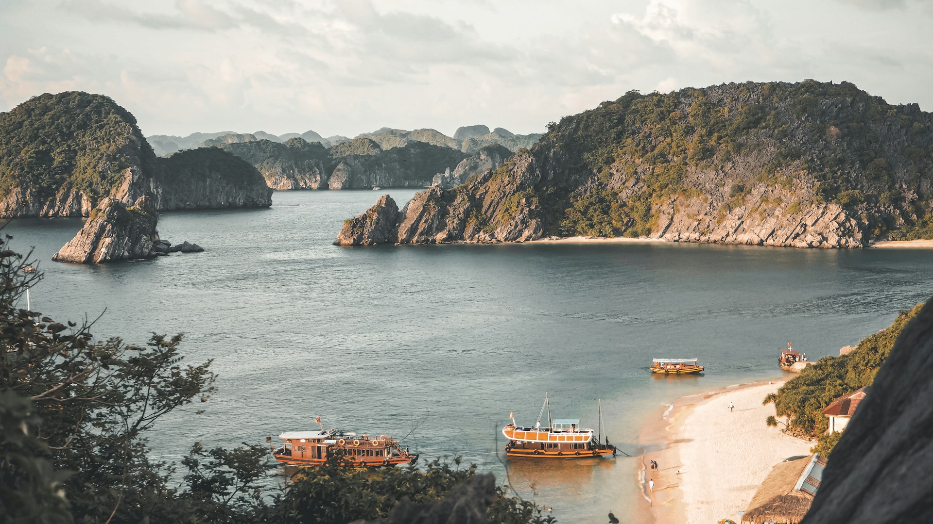 Ha Long Bay the Islands in the Bay