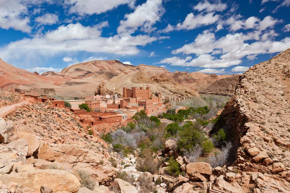 Kasbah dans la vallée du Dadès, Maroc
