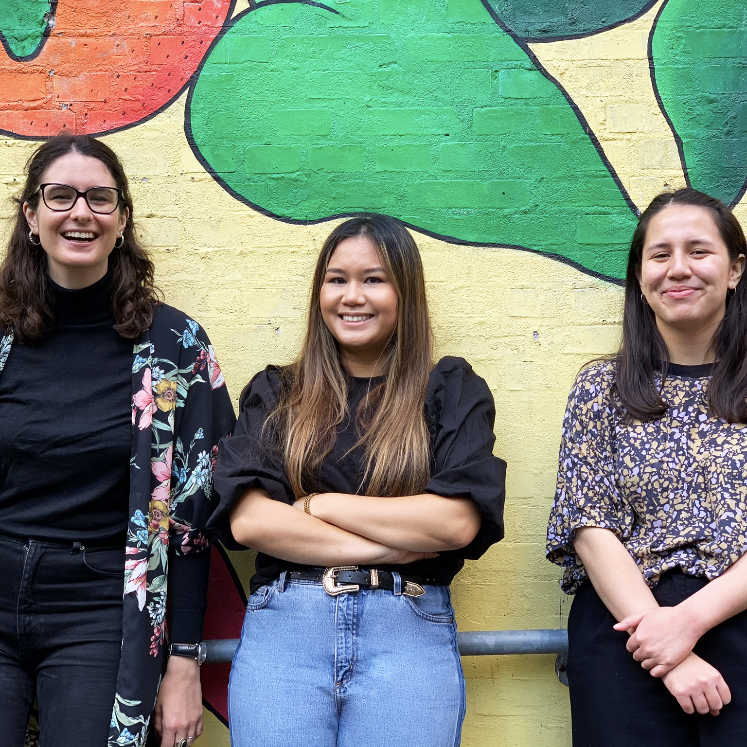 The new Volunteer Coordinator and the two new members of the new Communications Team