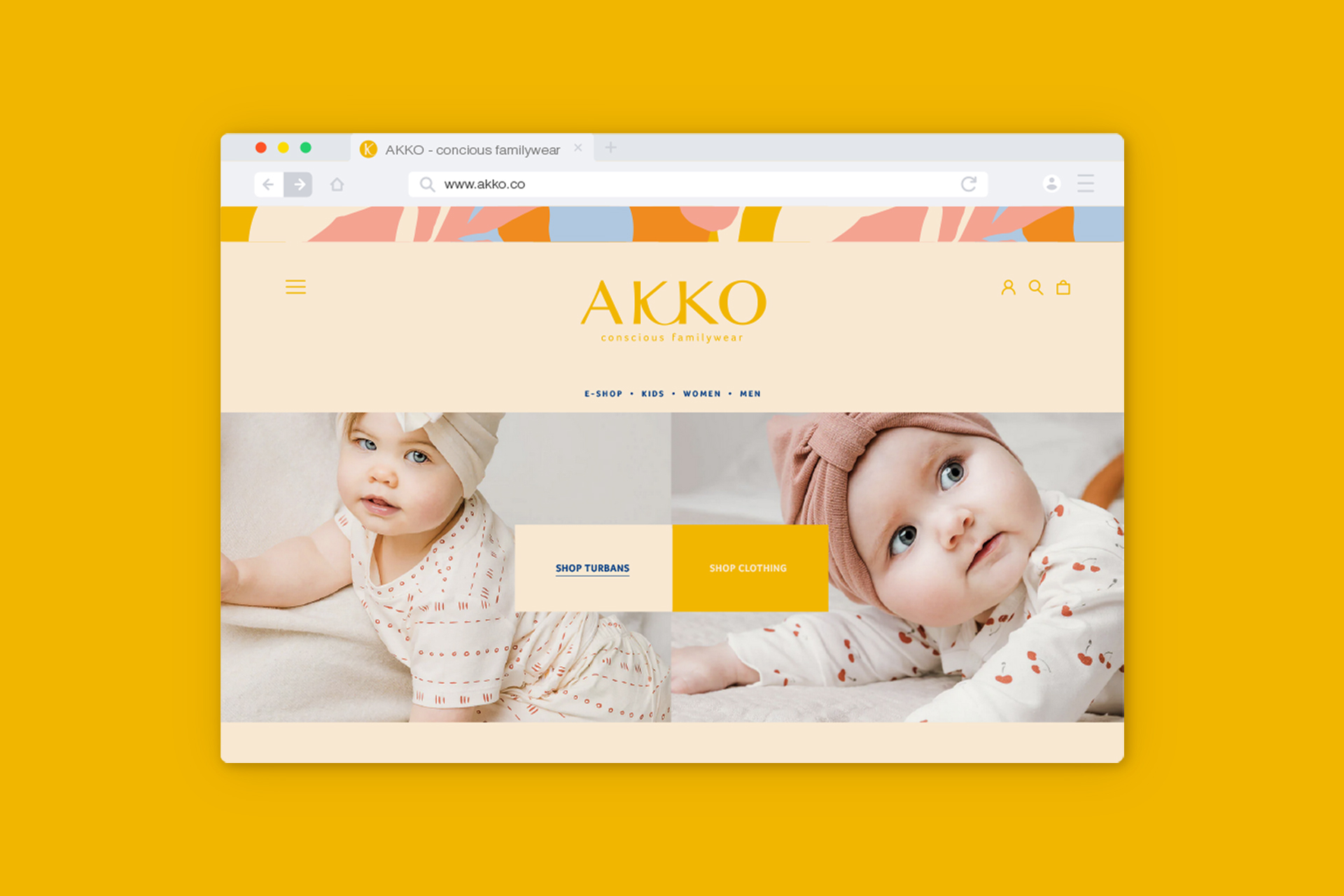 AKKO conscious familywear - website