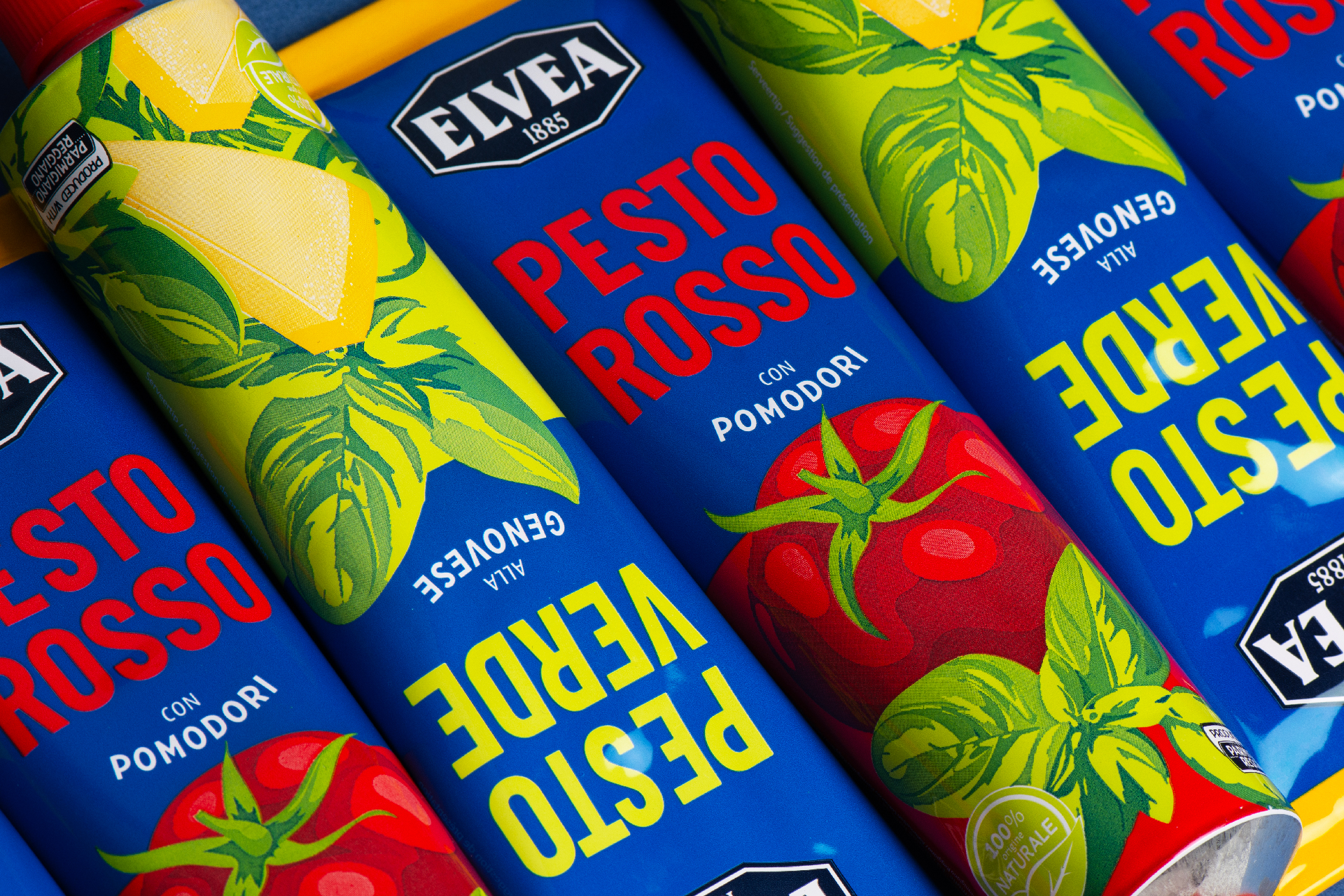 Elvea pesto verde and rosso