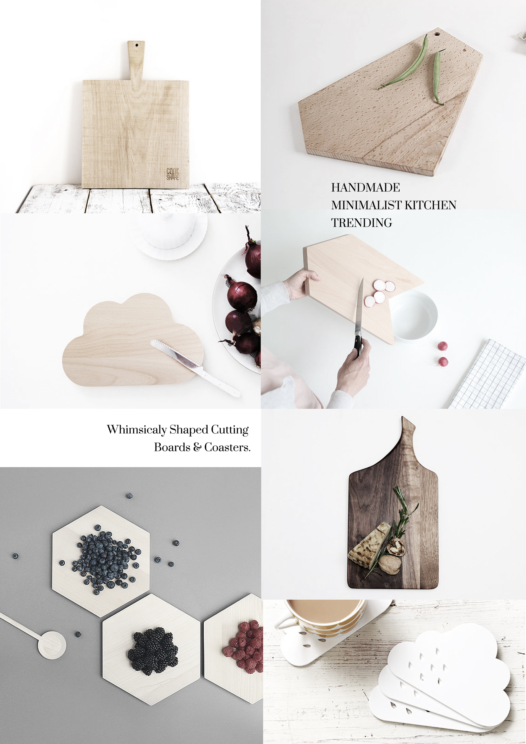 Handmade Minimalist nordic accessoires for the kitchen