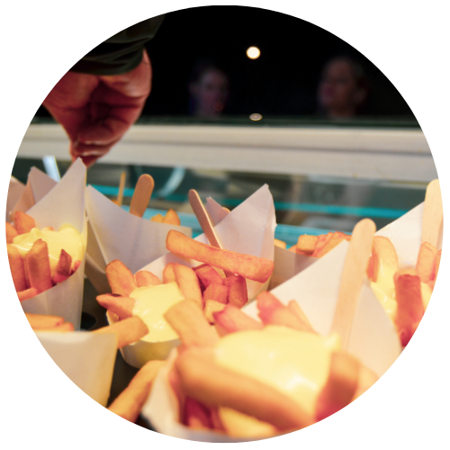 friet in de frietwagen van de sluis catering