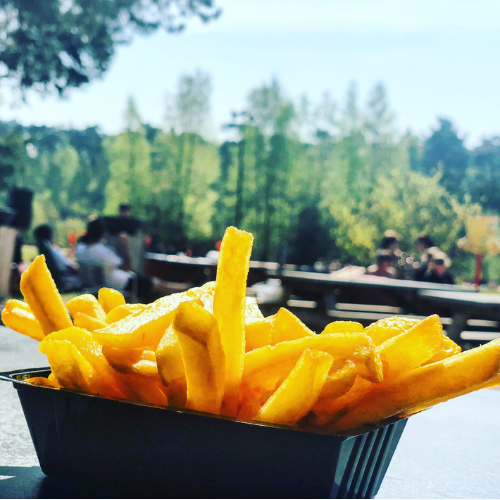 frietje op de balie van een frietwagen van de sluis catering in tilburg