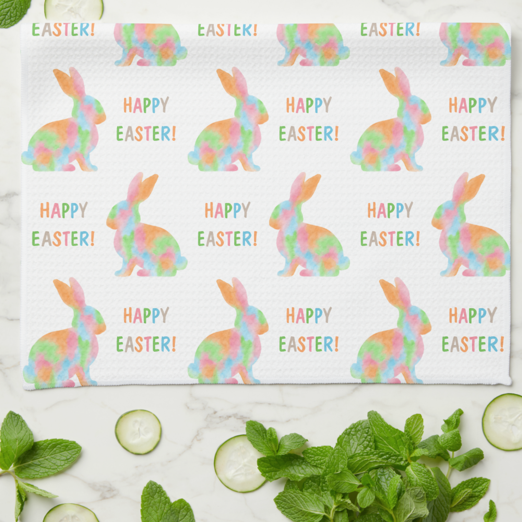 Colorful Watercolor Bunny Easter Collection