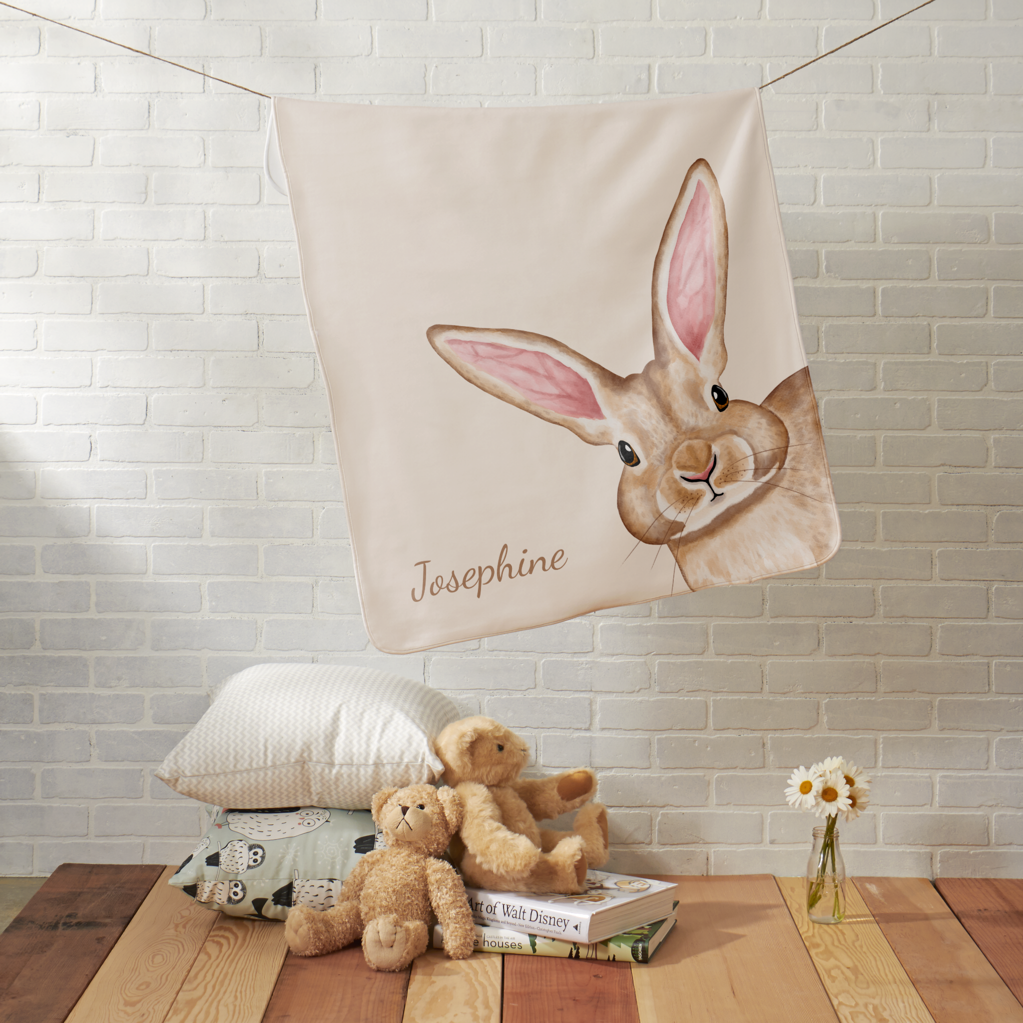 Brown Watercolor Bunny Kids Collection