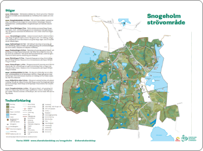 Karta av snogeholm strövområde