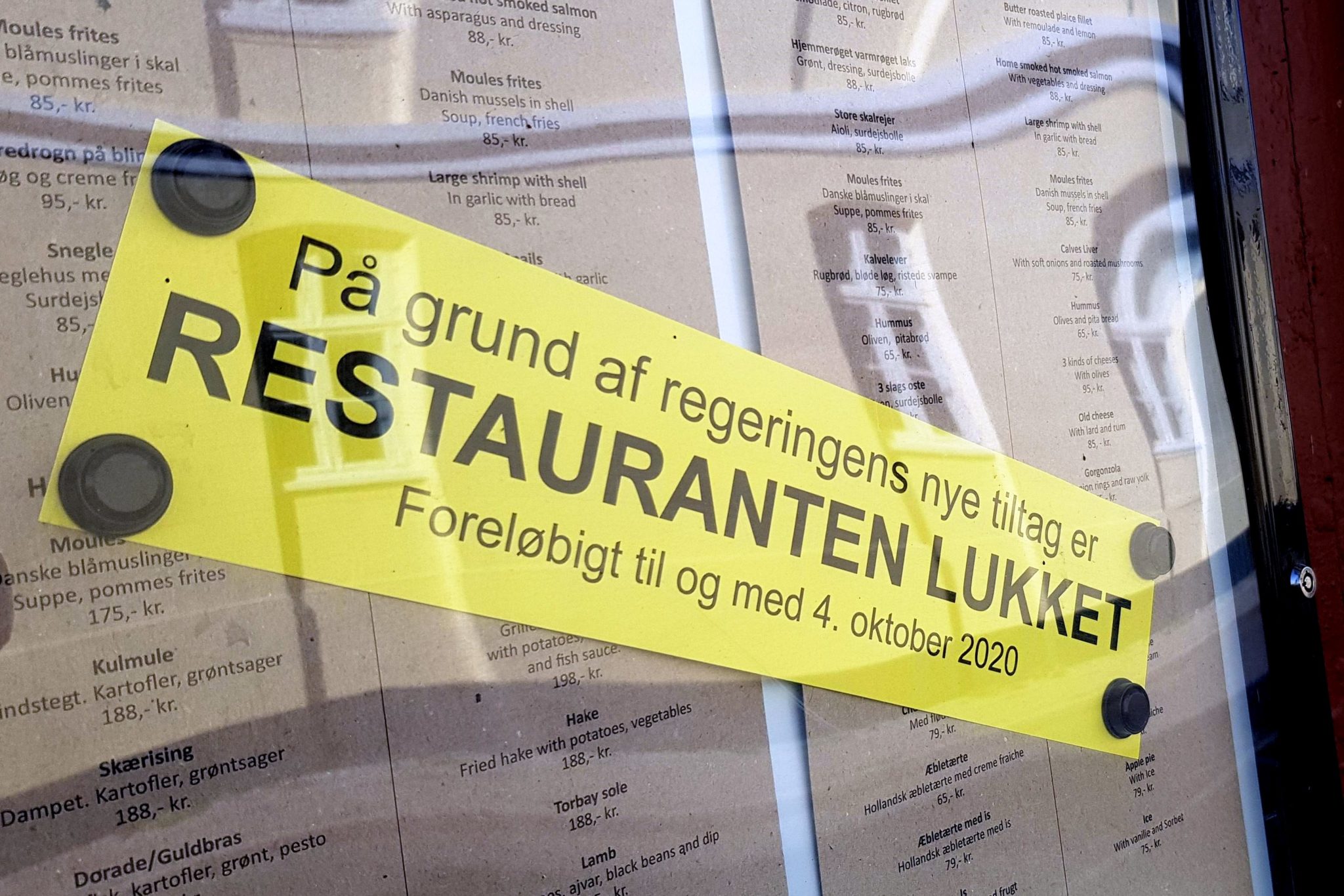 Restauranten er lukket indtil videre – OPDATERET