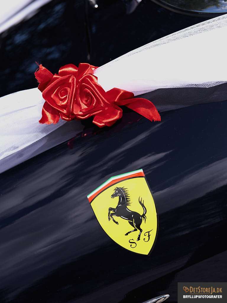 bryllupsbillede ferrari detalje