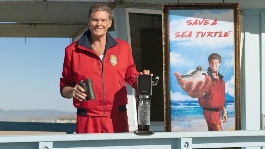David Hasselhoff trekt legendarische Baywatch-outfit weer aan om zeeschildpadden te redden