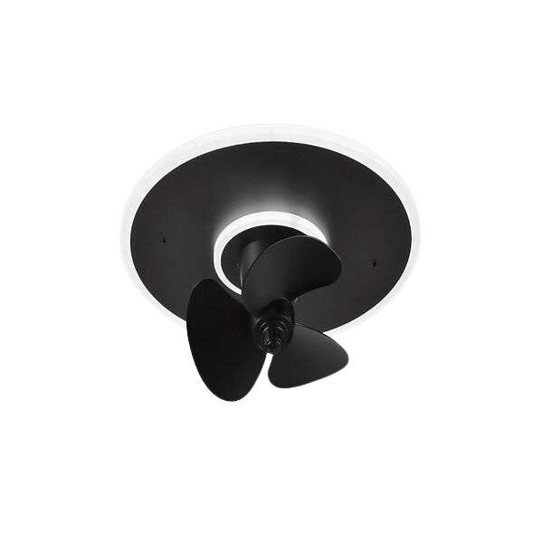 Plafondventilator Silke met verlichting - Ø50cm - 3 snelheden - Afstandsbediening – Zwart - Afbeelding 2