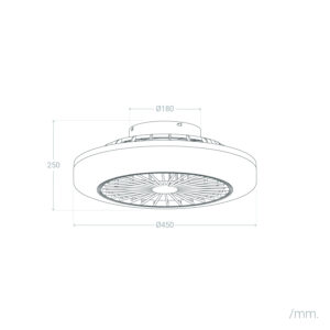 Stijlvolle plafondventilator Albin Ø45cm Ultra stil Afstandsbediening – afbeelding 11