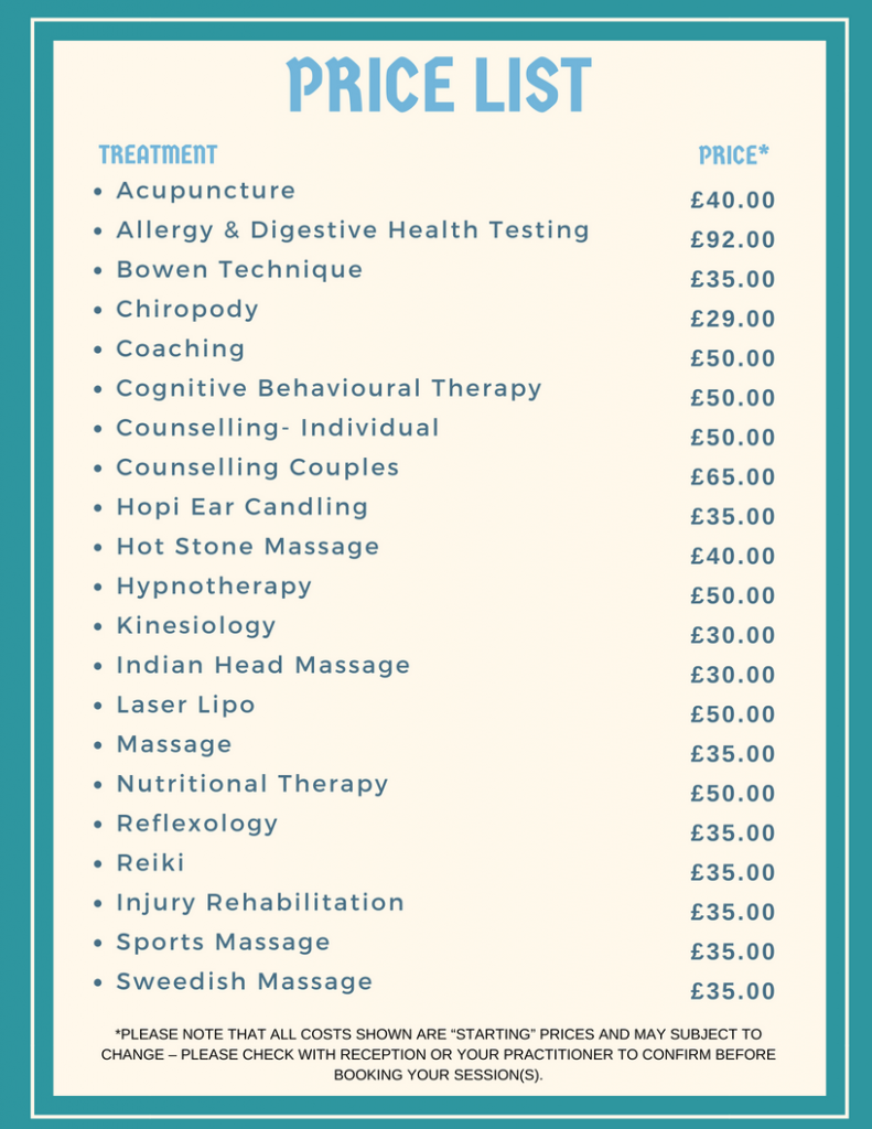 Price List The Devon Clinic clinic-price-list-huntington-school-of-beauty-culture