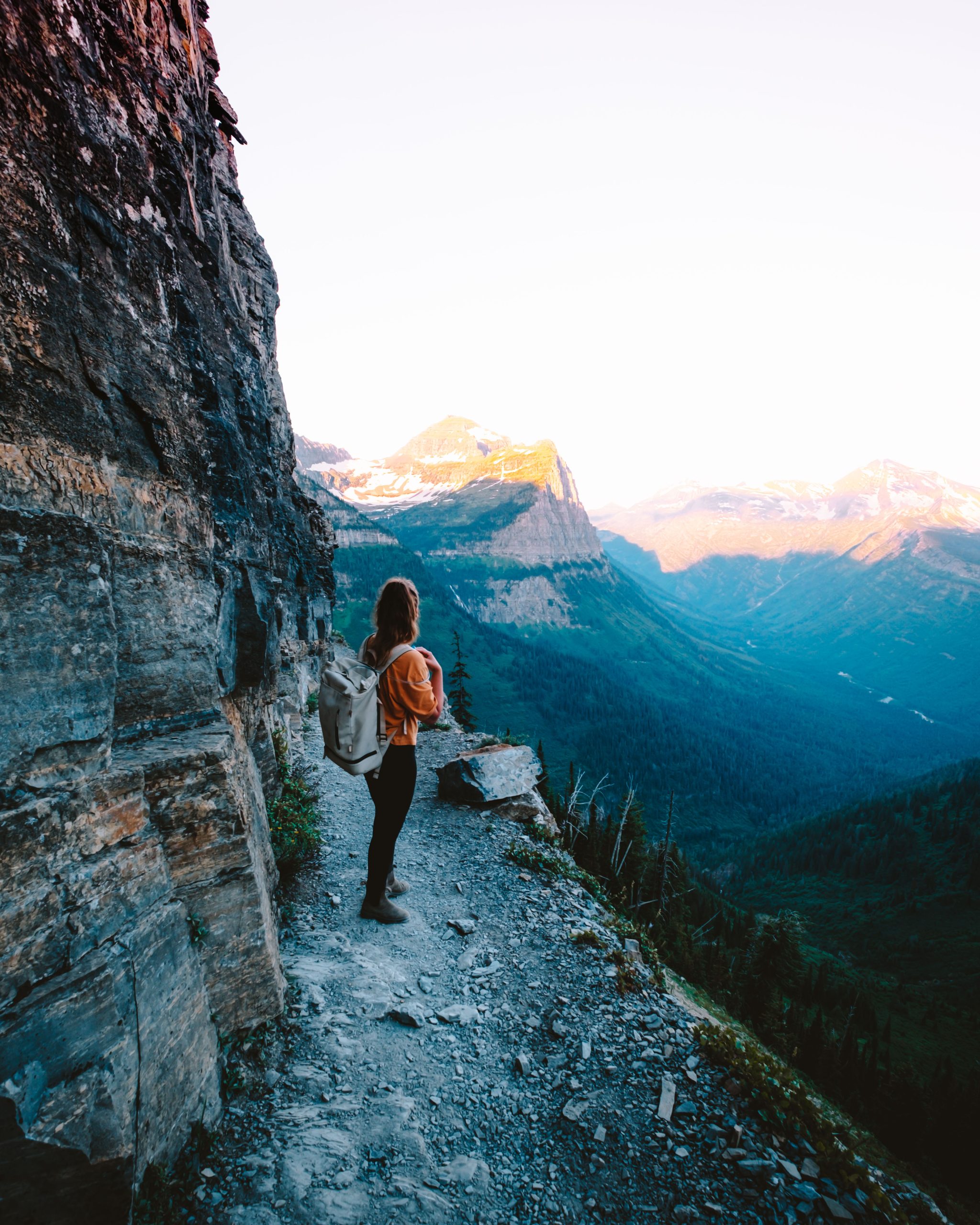 Hike de Highline Trail in Glacier National Park.