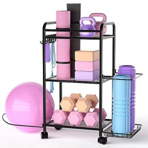 Highpro Home Gym storage Rack - Gym Equipment Storage Rack for Yoga Mat