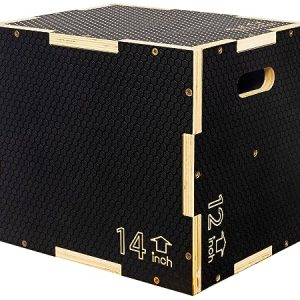 Signature Fitness 3 in 1 Non-Slip Wooden Plyo Box Plyometric Box Jumping