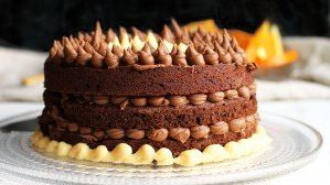 Orange Chocolate Cake with Buttercream Frosting