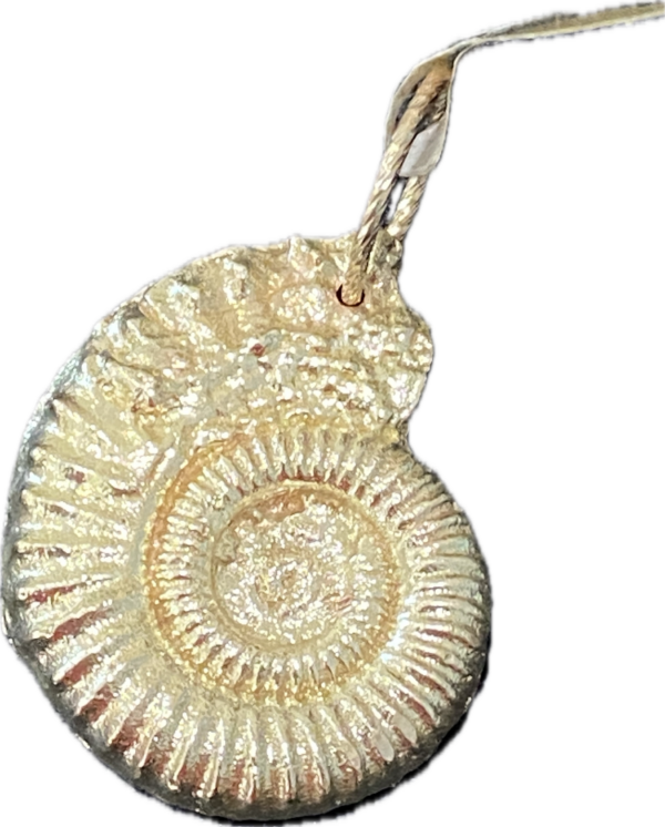 Solid 9ct Gold Handmade Ammonite Pendant