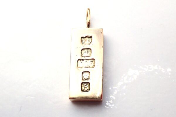 9ct Gold ingot - Bar Pendant London hallmark