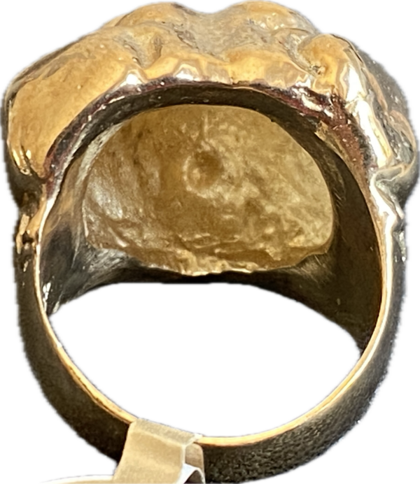 9ct 375 Gold Bulldog Bully Pitbull Ring size R