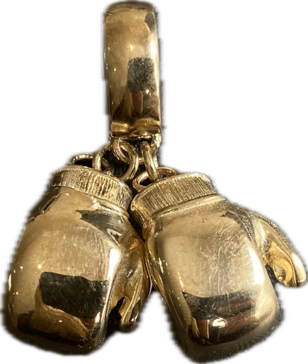 9ct 375 Gold Double Boxing Glove Pendant