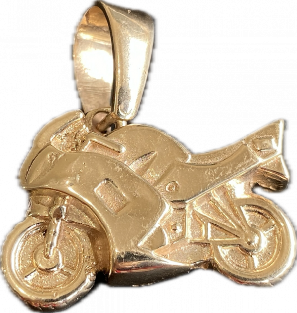 9ct gold, Super Motorbike pendant