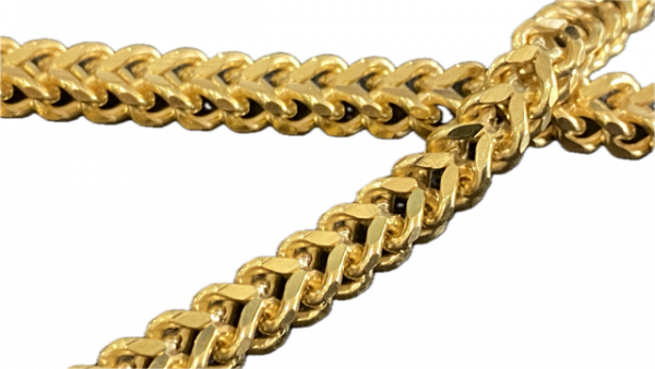 9ct 375 Gold Franco Link Bracelet 8 inch