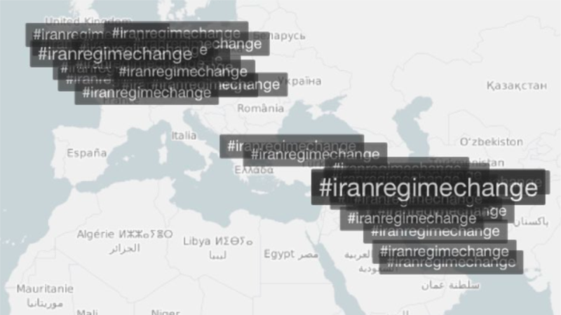 تِرند شدن هشتگ تغییر رژیم ایران چند ساعت بعد از اعلام سیاست جدید آمریکا در قبال جمهوری اسلامی