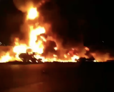 ویدیوی انفجار تانکر حامل سوخت در برخورد با اتوس مسافربری در سننندج- برخورد هموطنان خشمگین با نیروهای انتظامی