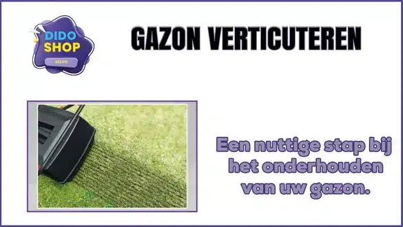 Gazon verticuteren.